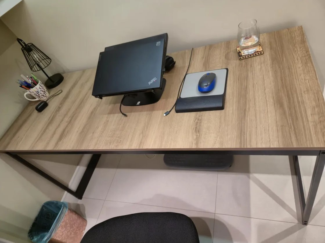 ✅ Mesa Industrial Escritório 150x60cm (2 Cores)