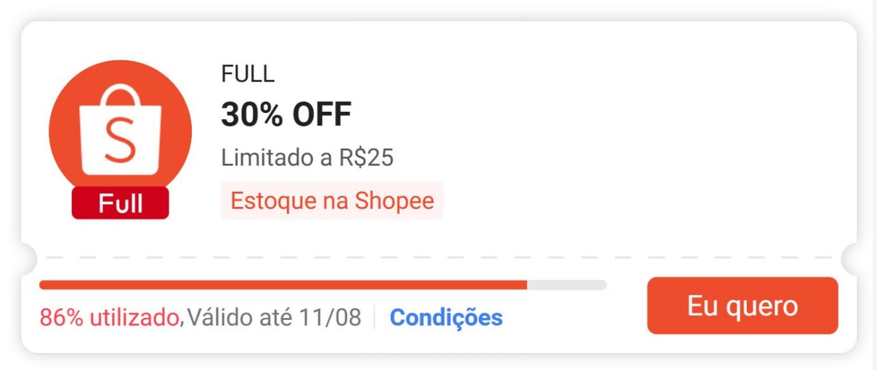 ⌛️ CUPOM SHOPEE ESGOTANDO ⌛️