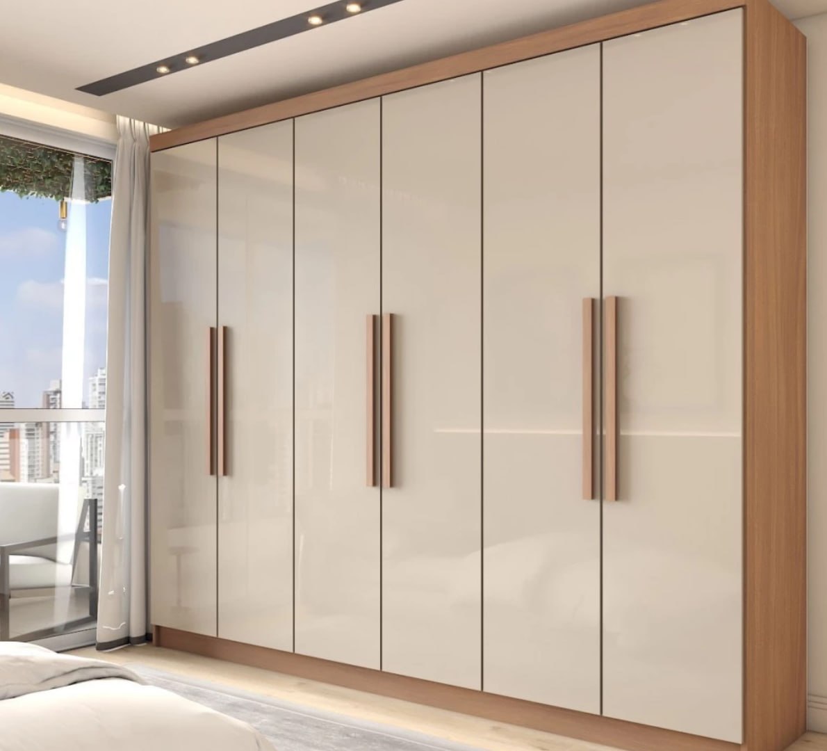 🗄 Guarda-Roupa Casal Odisseia 6 Portas 2 Gavetas (4 cores)