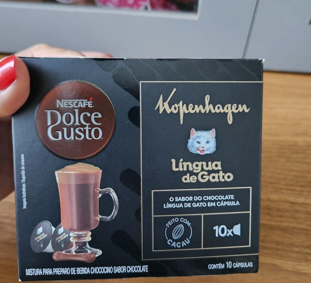 ☕️ Achocolatado em Cápsula Nescafé Kopenhagen Língua de Gato 10 cápsulas