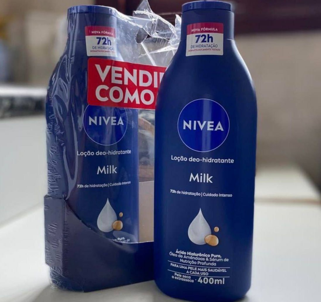 🧴 Kit 2Unid. Loção NIVEA Hidratante Milk Pele Seca a Extrasseca 400ml