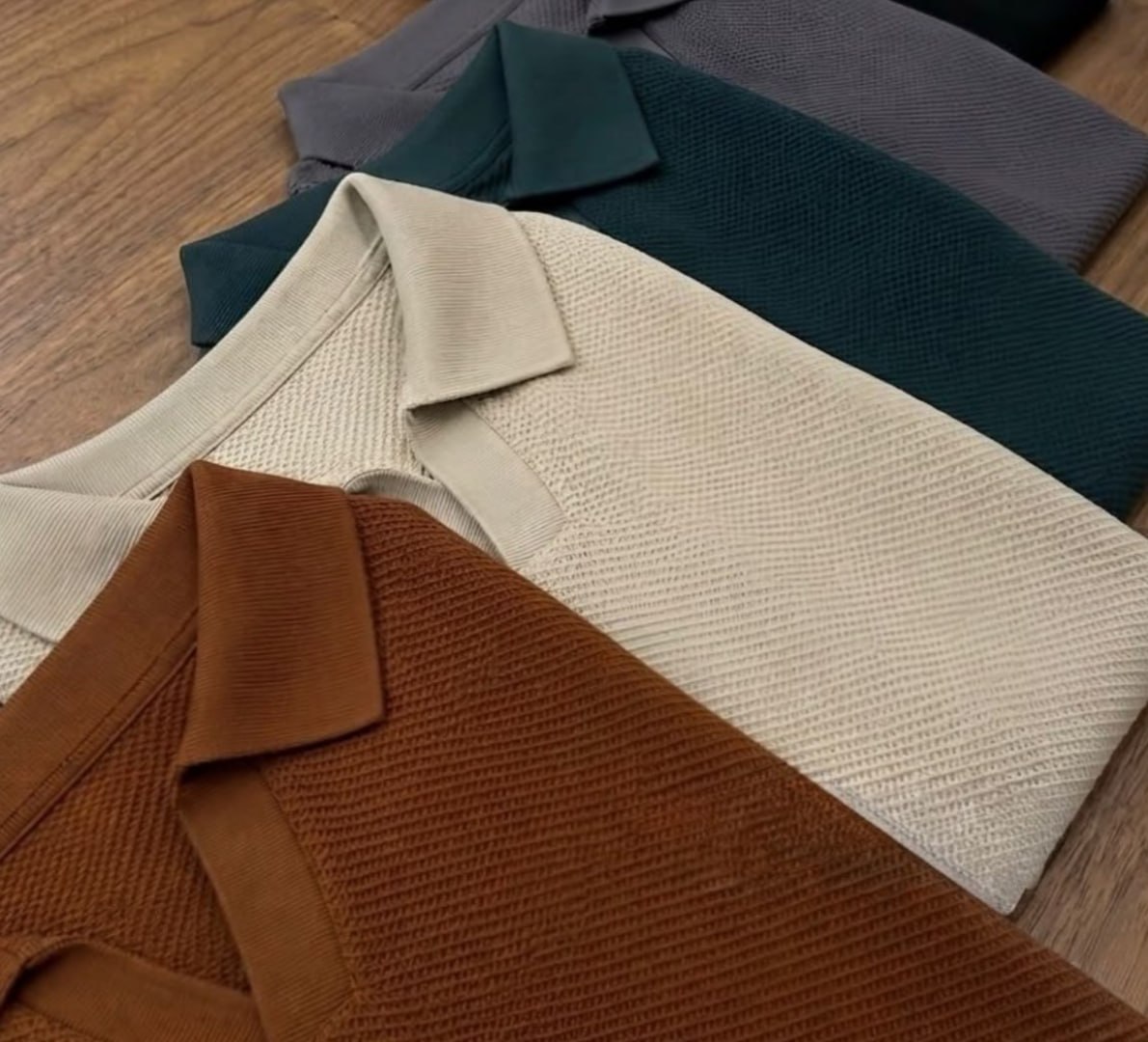 👟 Camisa Camiseta Polo Masculina Texturizada (Varias Cores)