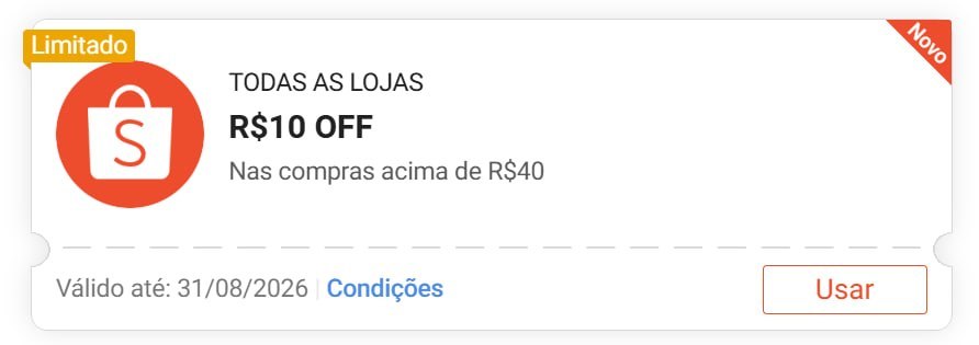 🚨 NOVO CUPOM SHOPEE 🚨