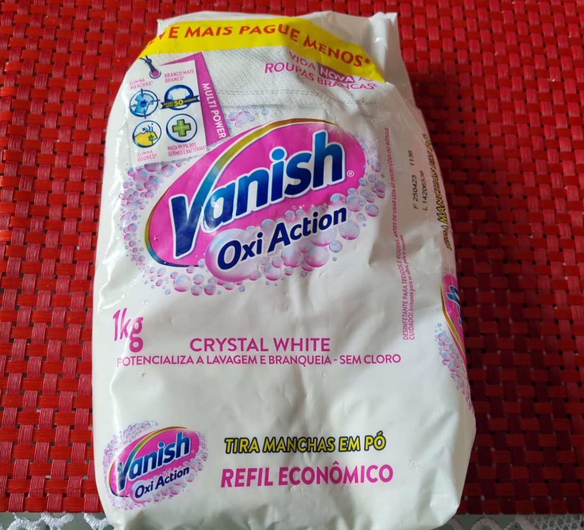 🫧 Tira Manchas Vanish em Pó Crystal White Oxi Action 1kg