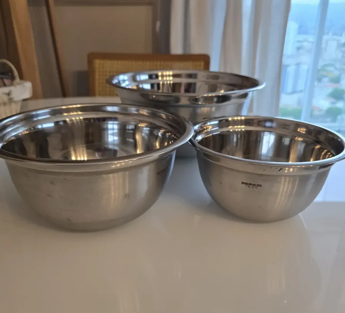 ✅ Conjunto De Tigelas Brinox 3 peças Suprema em Inox