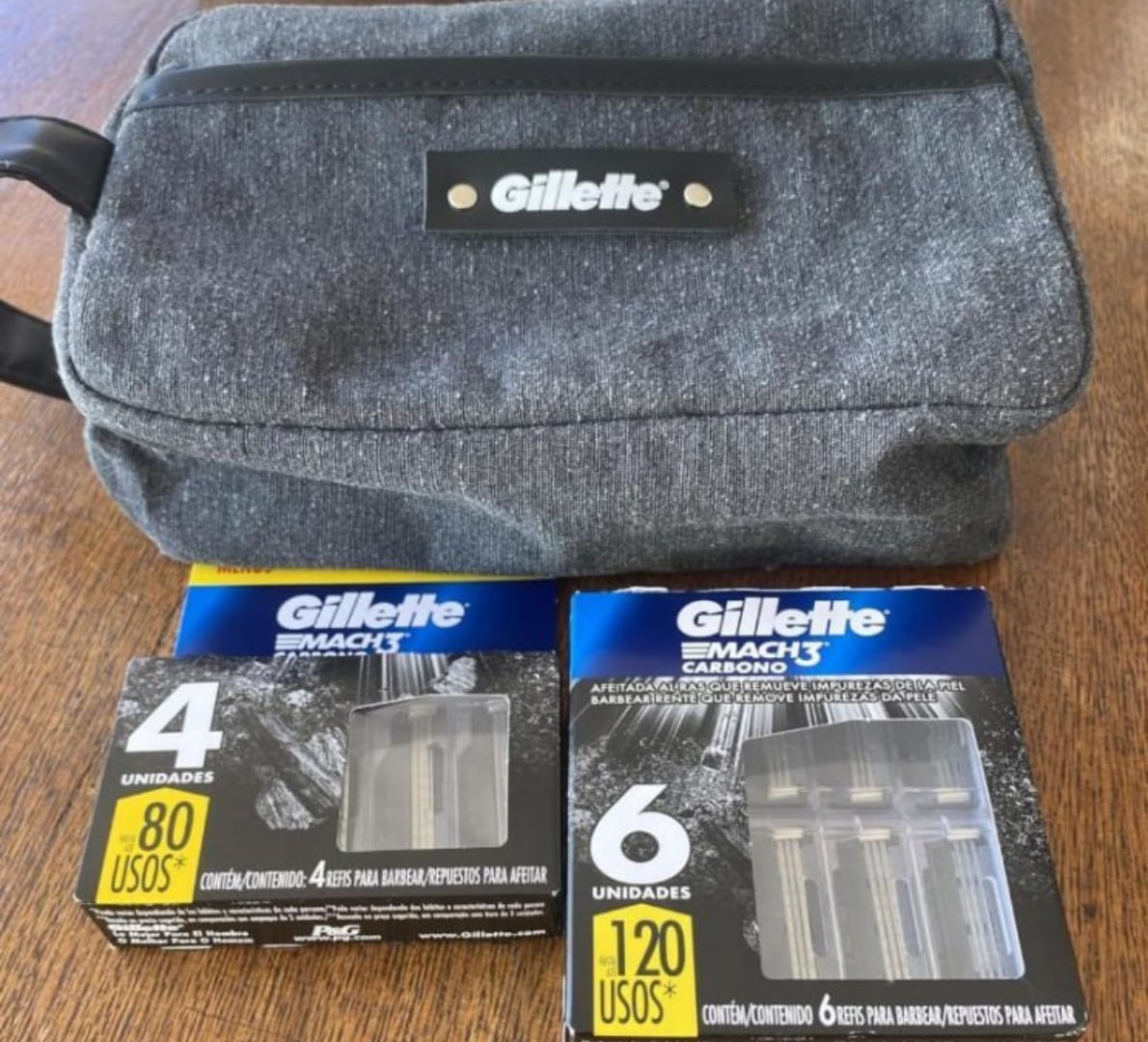 🪒 Kit Carga Mach3 10 Cargas + Necessaire, Gillette