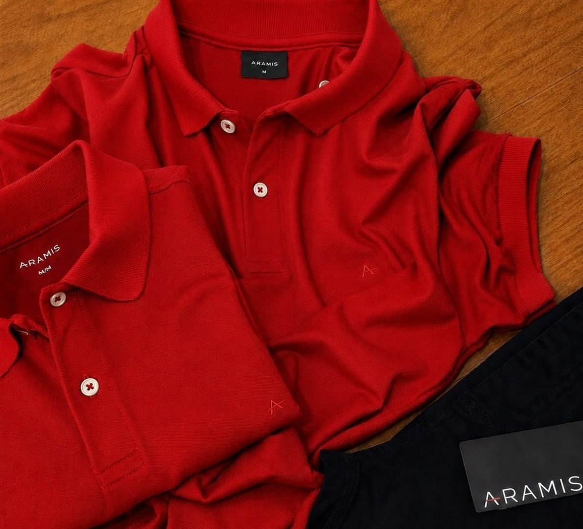 👕 Polo Aramis Piquet Basic Mono Vermelha