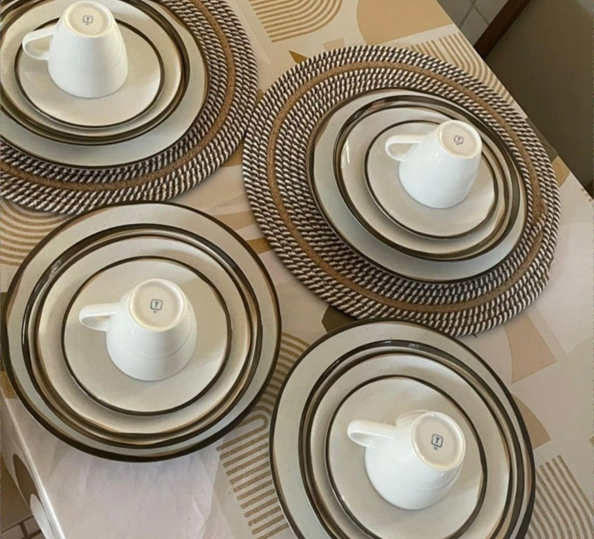 🍽 Aparelho de Jantar Canyon em Porcelana Decorada 20 Peças Tramontina