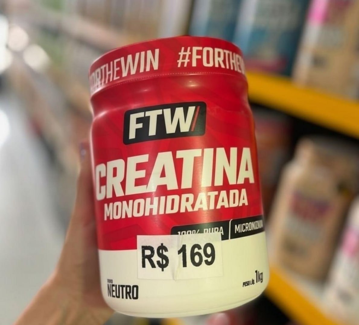 💪 Creatina Monohidratada 100% Pura Pote 1kg - FTW
