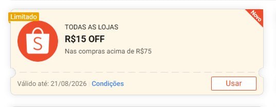 🚨 NOVO CUPOM SHOPEE 🚨
