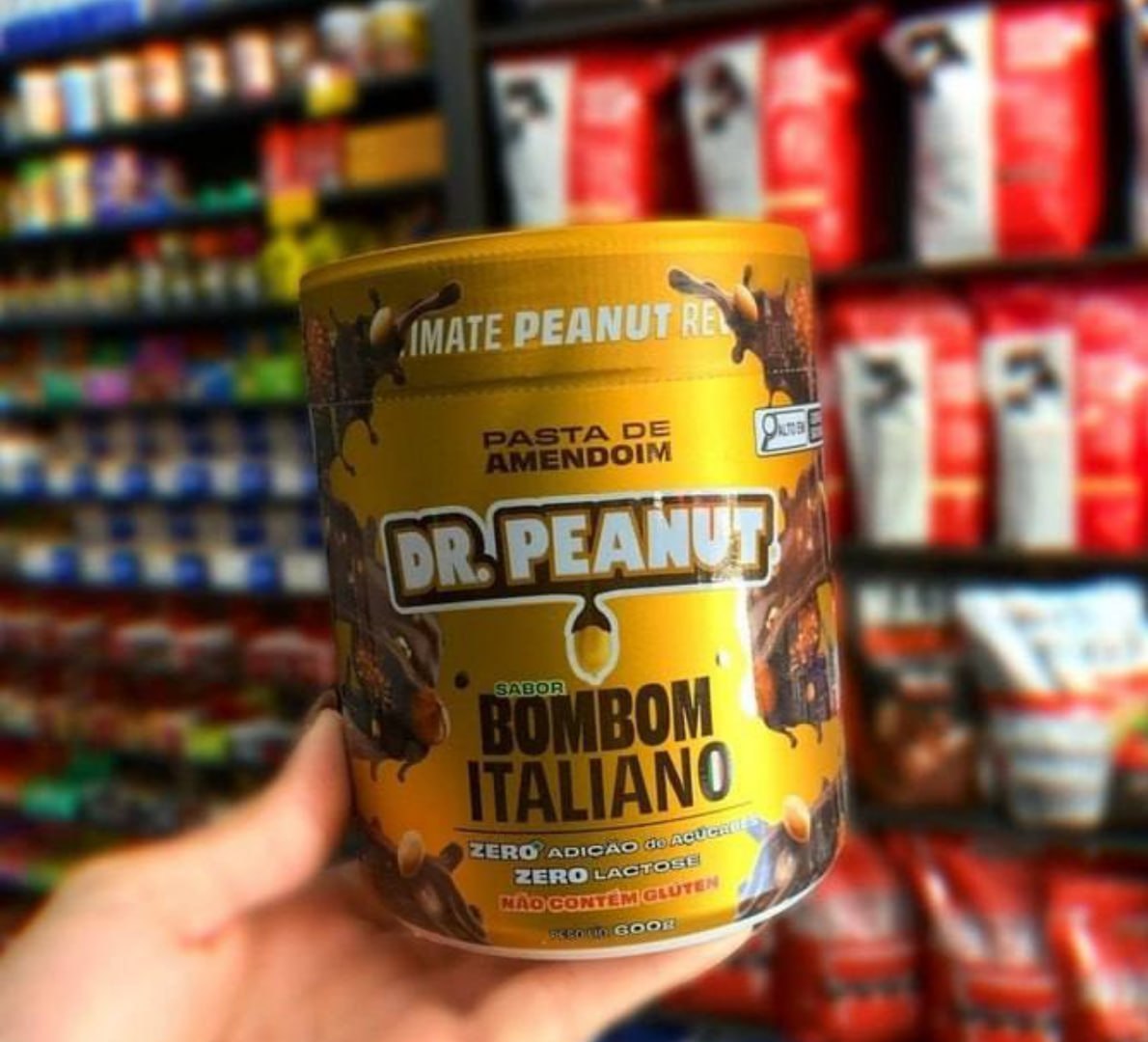 🥜 Pasta de Amendoim Dr. Peanut com Whey Protein Bombom Italiano - 600g