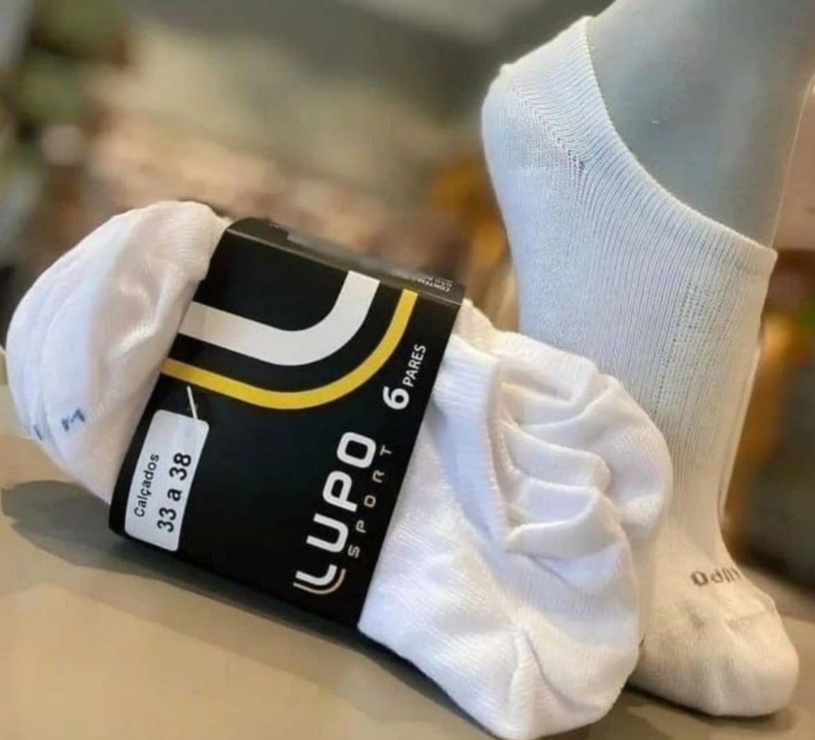🧦 Kit com 6 Pares Meias Lupo Invisível Soquete