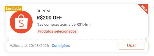 🚨 NOVO CUPOM SHOPEE 🚨
