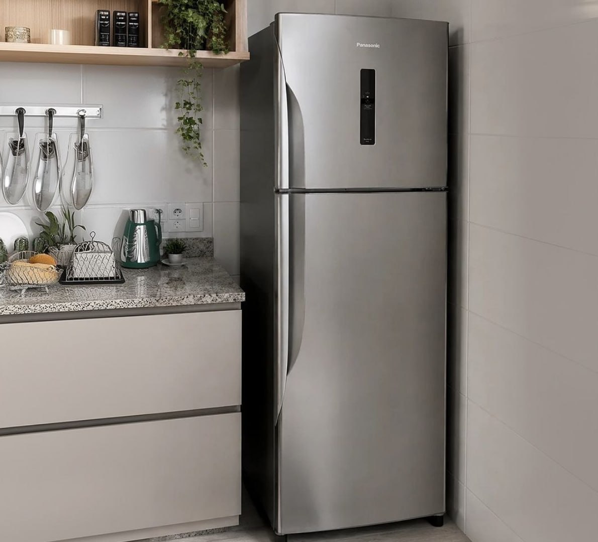 ✅ Refrigerador Panasonic 391l Aco Escovado