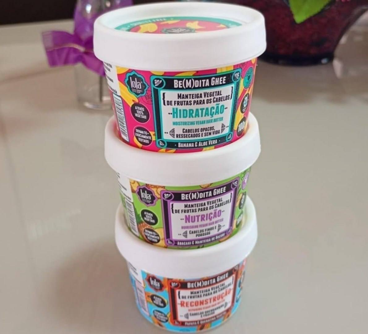 ✅ Kit Cronograma Capilar Be(m) dita Ghee 3 Produtos, Lola Cosmetics
