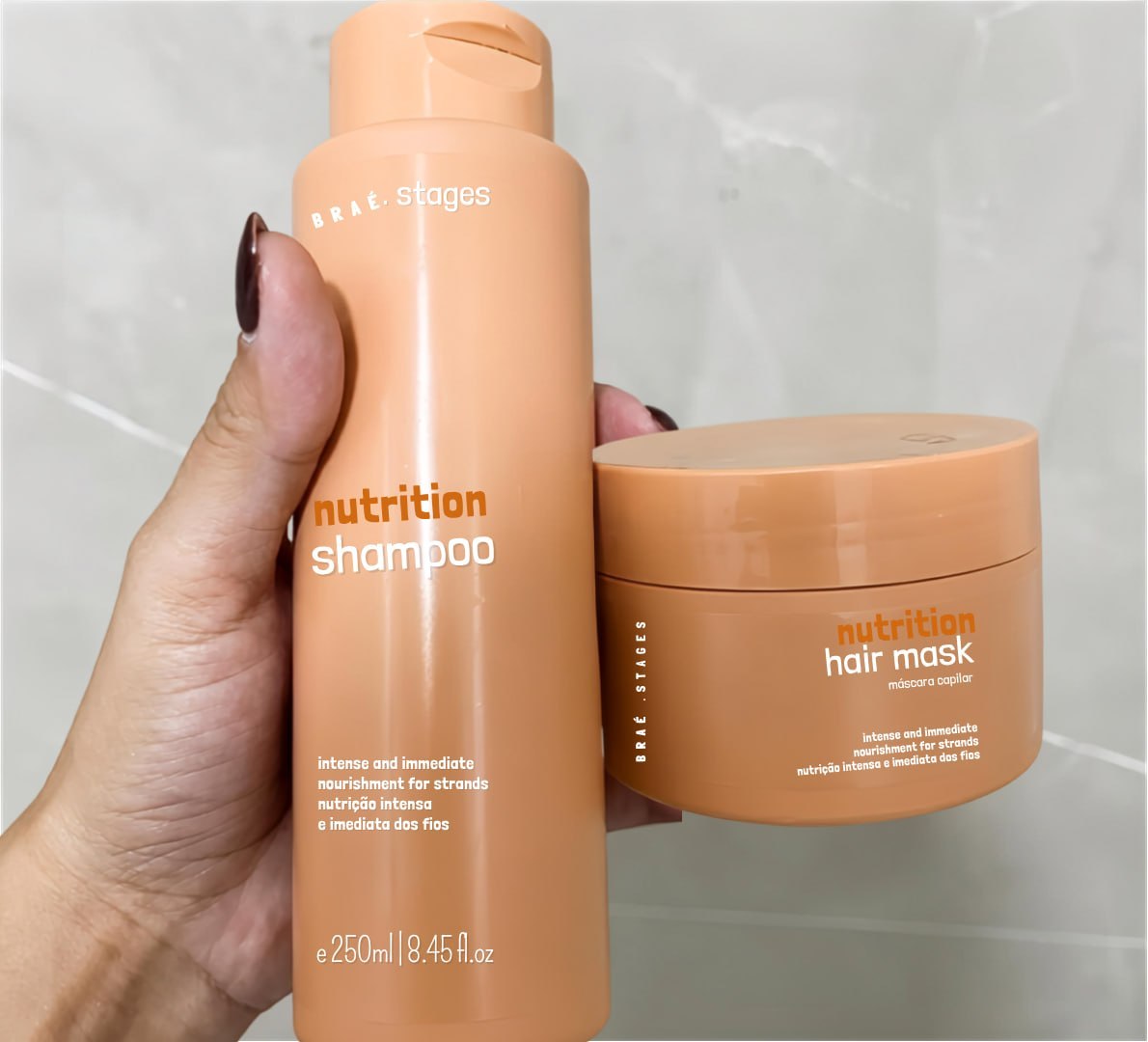 🧴 Kit Nutrition Braé Stages- 2 Produtos (shampoo + Máscara)