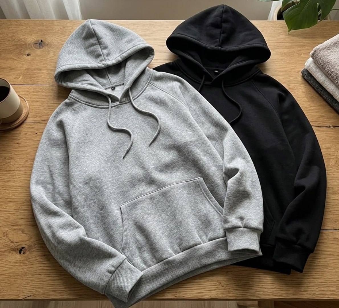 🧥 Kit 2 Moletons Liso Algodão Flanelado