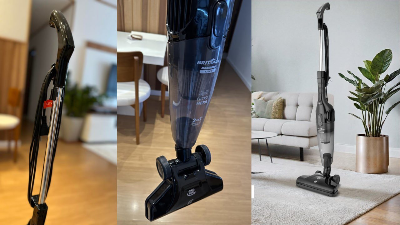 ✅ Aspirador de Pó Vertical Britânia 2 em 1 1250W