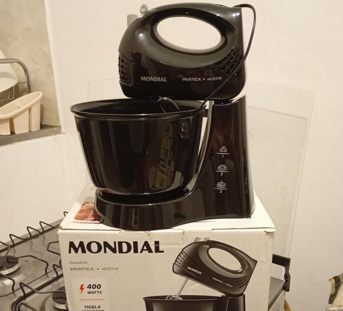 ✅ Batedeira Mondial Preto 400W B-44-B - 127V