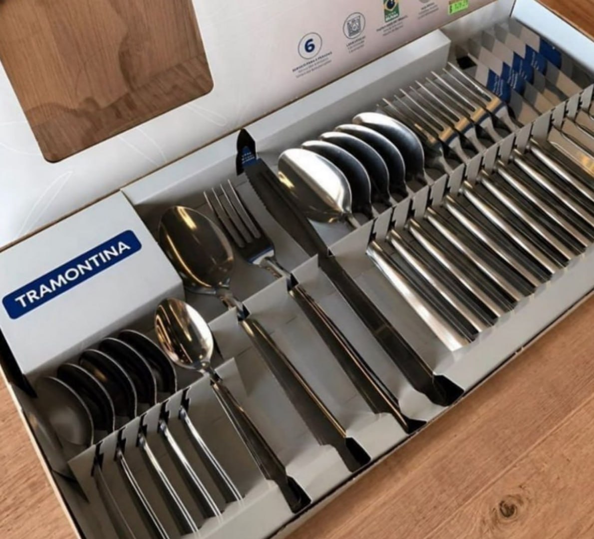 🍴 Jogo Talheres Búzios Aço Inox 24 Peças Tramontina