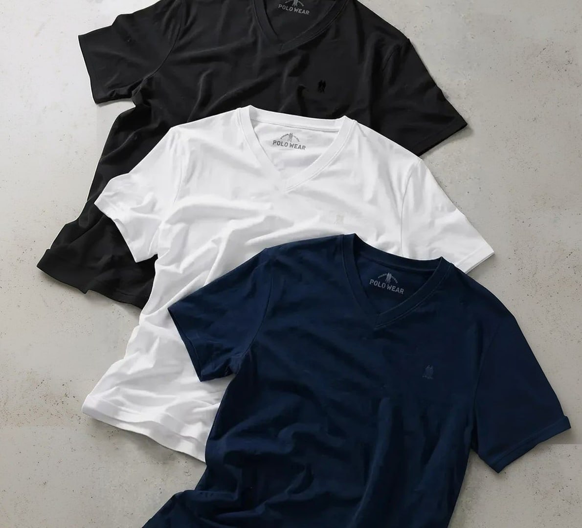 👕 Kit 3 Camisetas Básicas Gola V Polo Wea