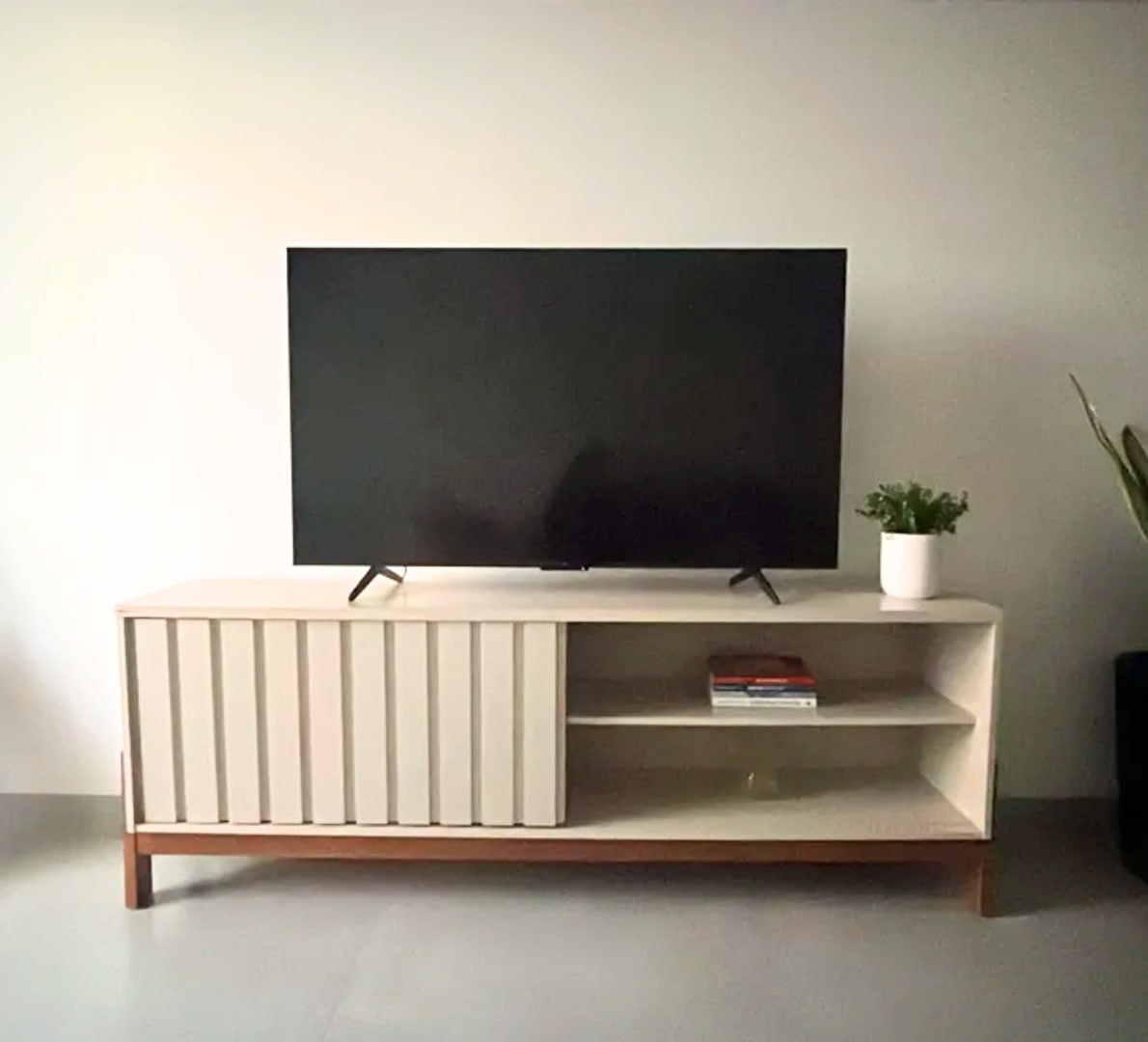 ✅ Rack Bancada Para Tv Até 75 Aurora 1.8 Mobler 1 Porta Com Pés
