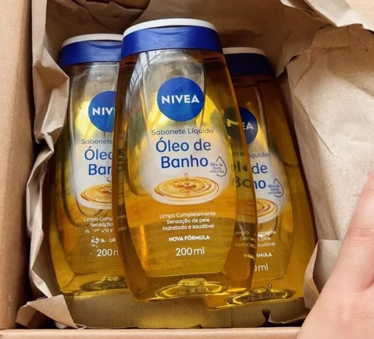 🫧 KIT 2 NIVEA Sabonete Líquido Óleo de Banho 200ml