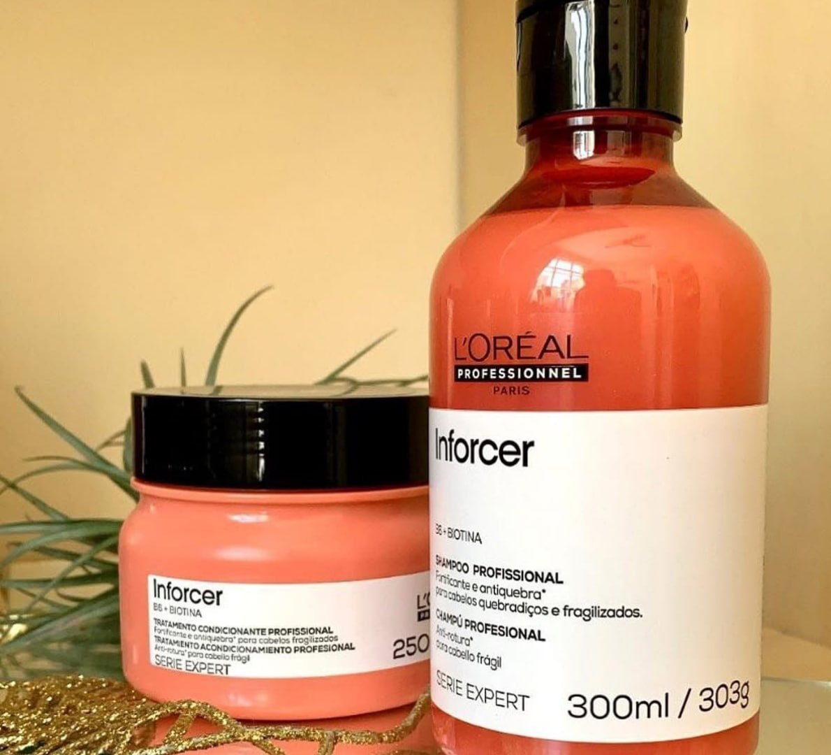 🫧 Kit L'Oréal Professionnel Inforcer (Shampoo 300ml + Máscara 250g)