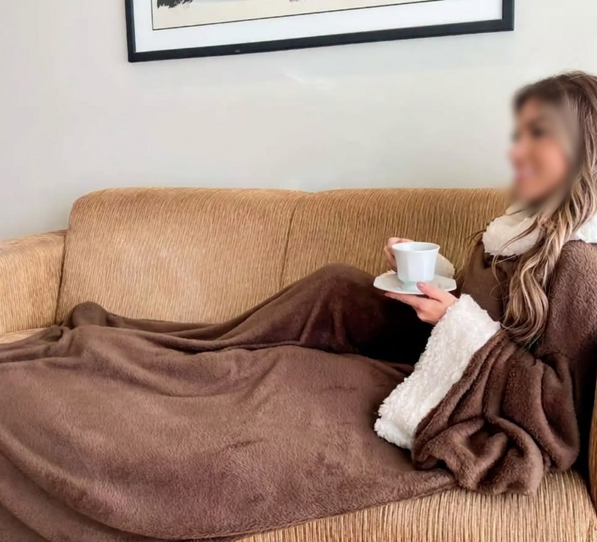 ✅ Cobertor Com Mangas Com Sherpa