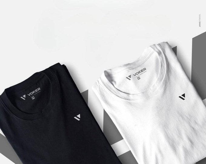 ✅ Camiseta Slim Voker 100% Algodão