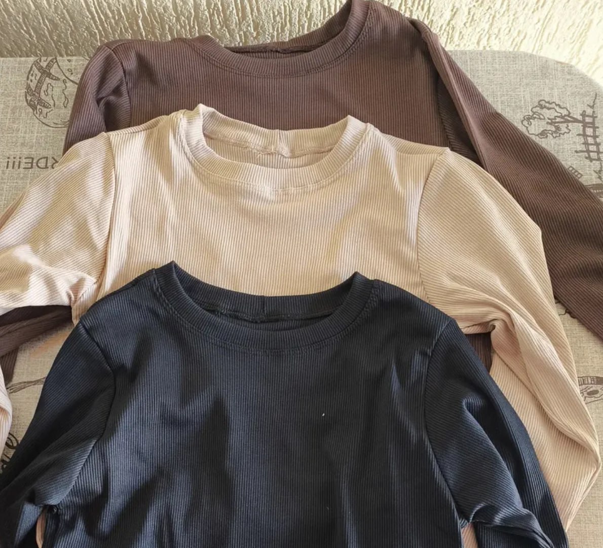 👚 Kit 3 Blusas Manga Longa Segunda Pele Canelada