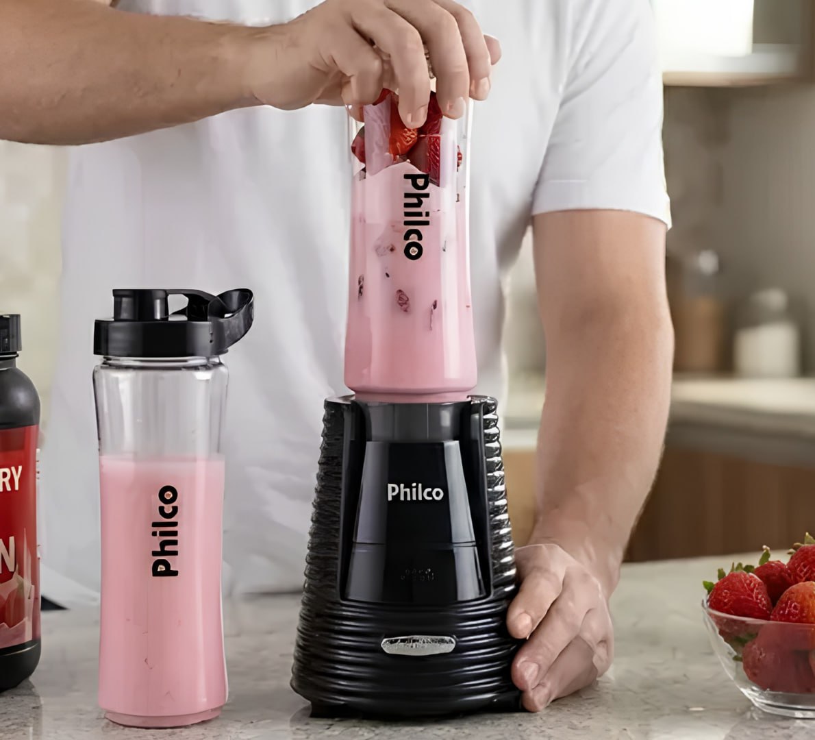 ✅ Liquidificador Philco Portátil 2 Squeezes 400W PLQ04A 127V
