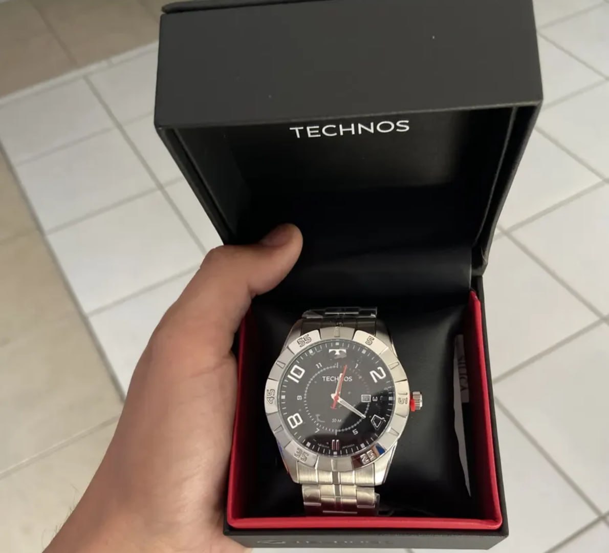 ⌚️ Relógio Technos Racer Analógico Quartzo 50M - Prateado