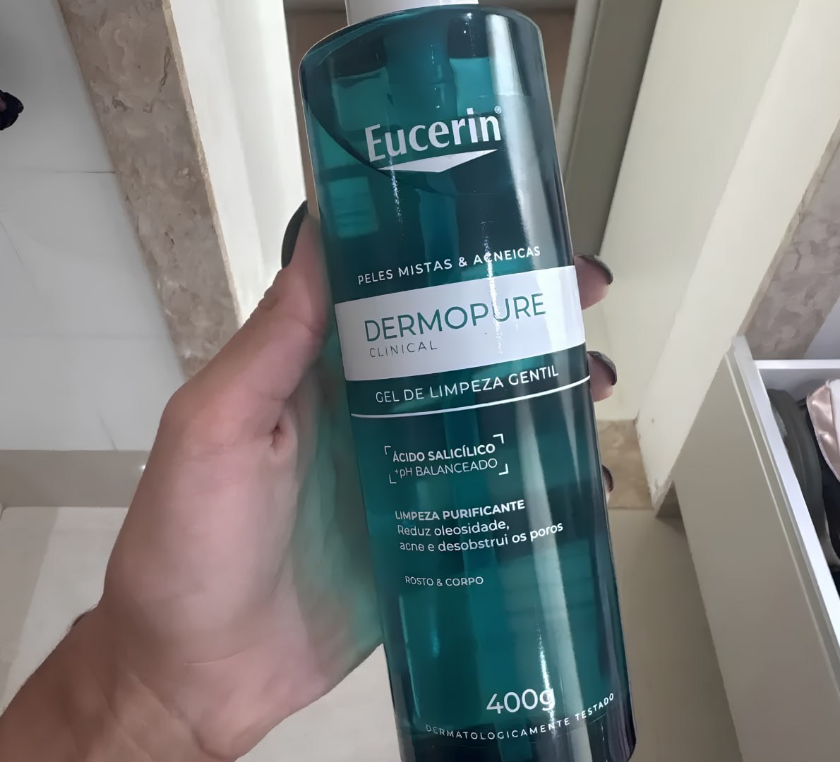 🫧 Gel de Limpeza Facial AntiAcne Dermo Pure Gentil 400ml - Eucerin
