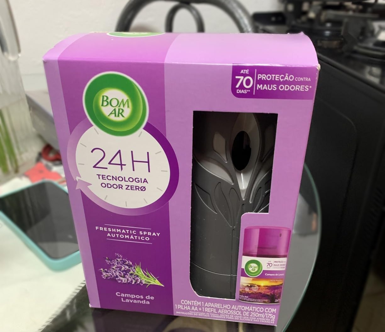 🪻 Aromatizador de Ambiente Bom Ar Campos de Lavanda Aparelho + Refil 250ml