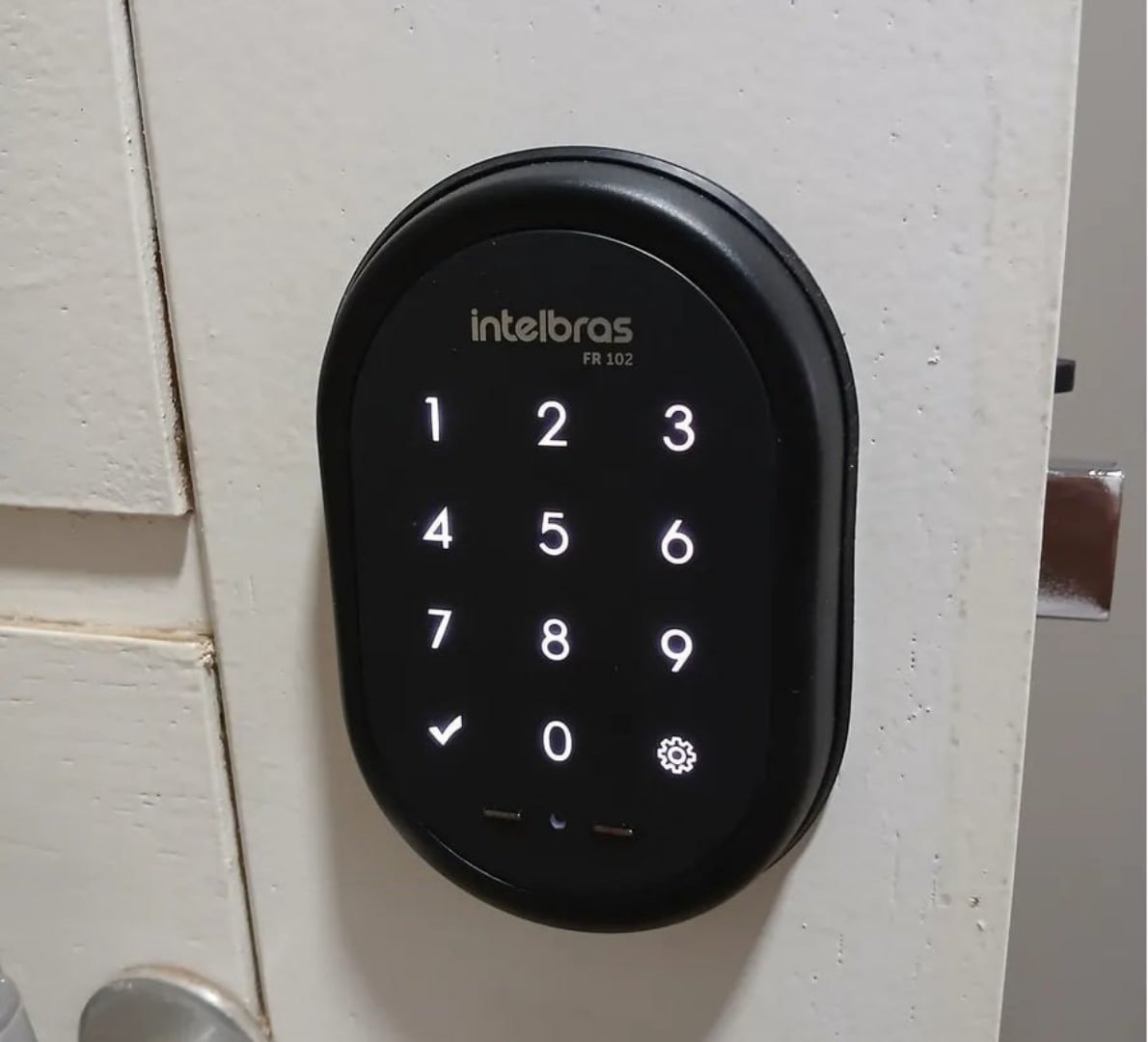 🔑 Fechadura Digital De Sobrepor Fr 102 Intelbras