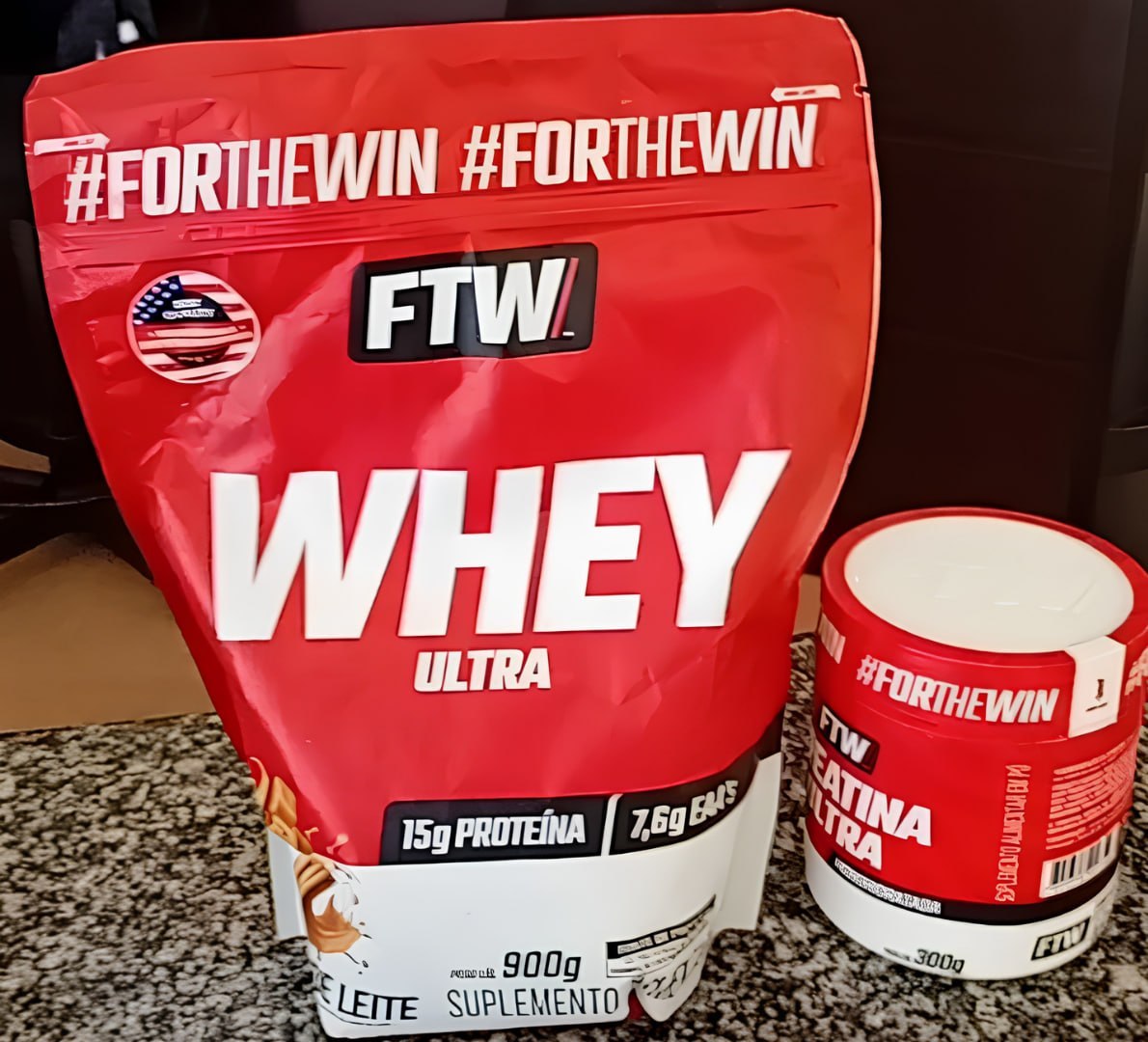 💪 Kit Whey Ultra Protein Refil 900g + Creatina Ultra Pote 300g - FTW