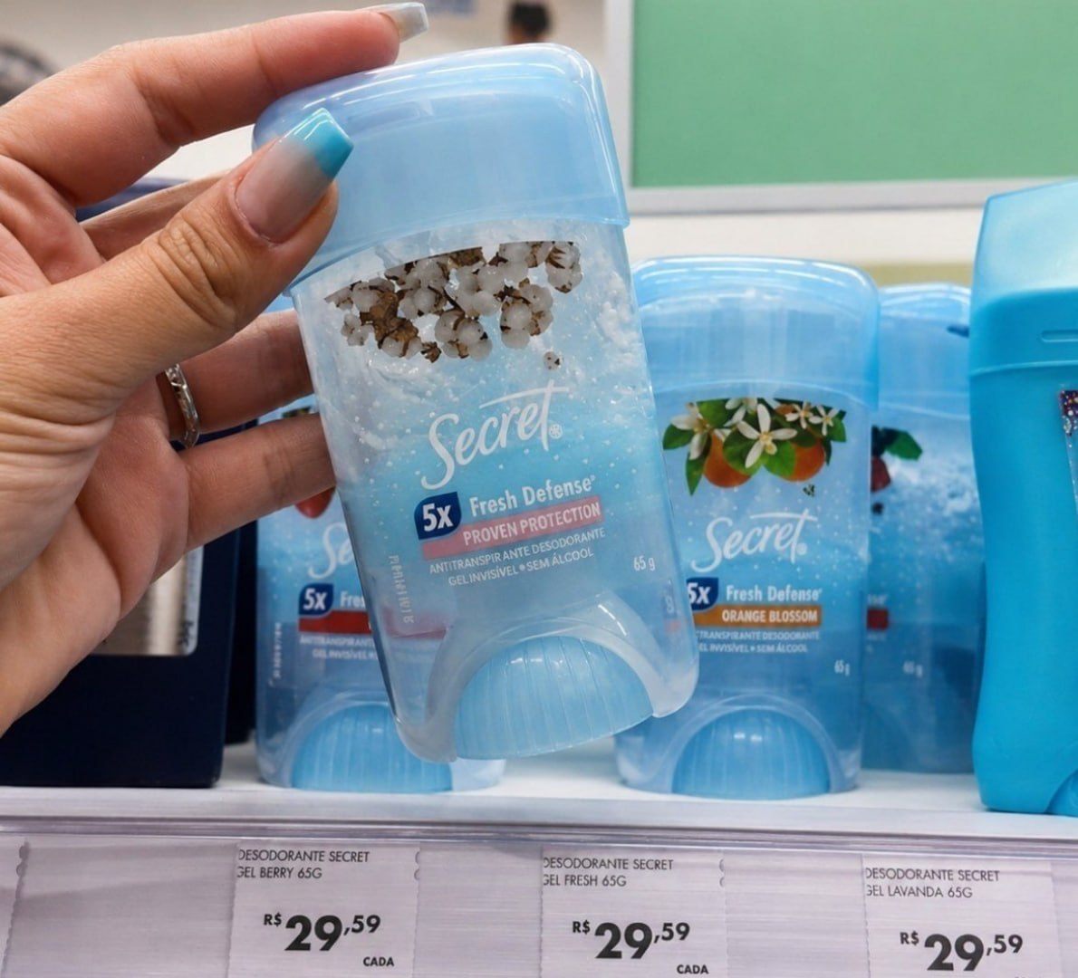 ✅ Secret Desodorante Antitranspirante em Gel Lavanda 45 g