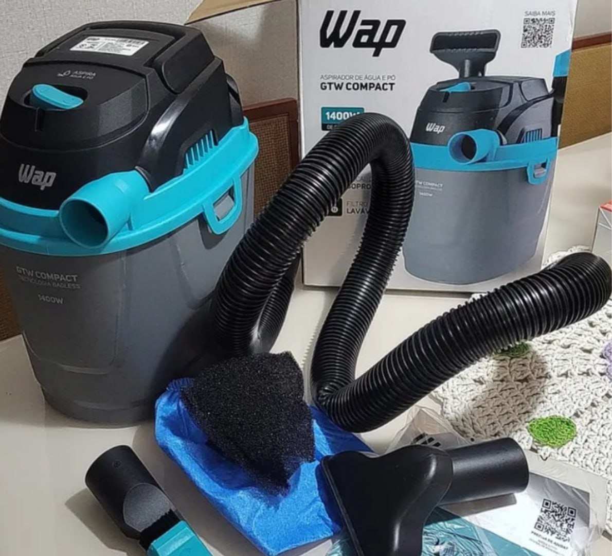 ✅ Aspirador De Pó E Líquido Portátil Wap Compact 1400w 220V