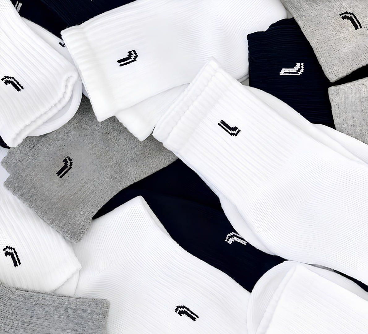 🧦 Kit 10 Pares Meias Lupo Cano Médio Algodão