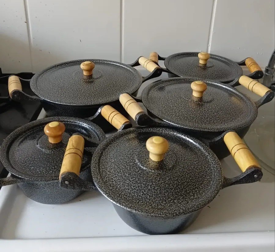 🥘 Jogo De Panela Alumínio Fundido Grosso 5 Peças