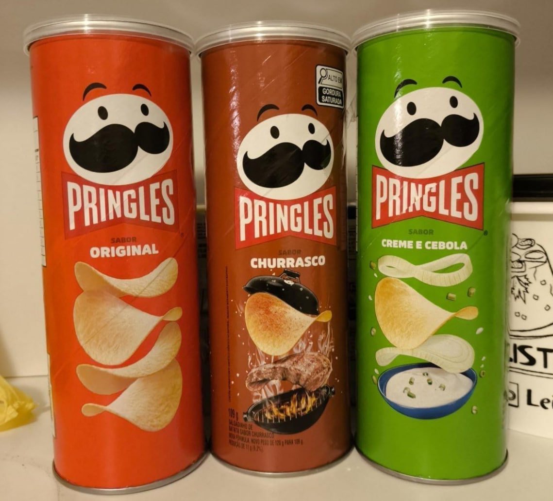 🥔 Salgadinho Batata Frita Pringles Tripack Festa do Futebol