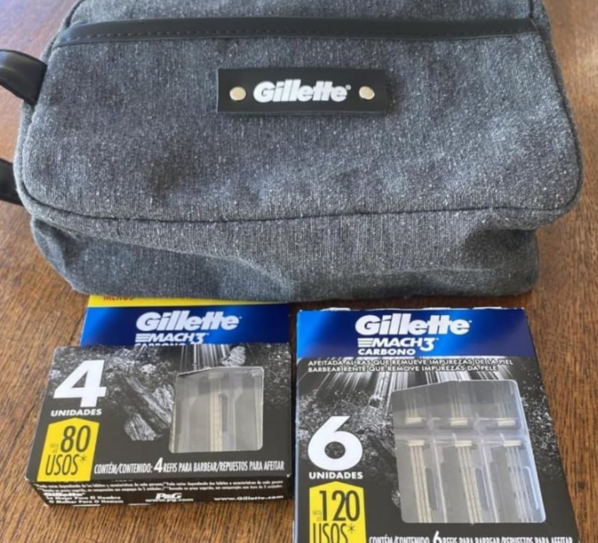 🪒 Kit Carga Mach3 10 Cargas + Necessaire, Gillette