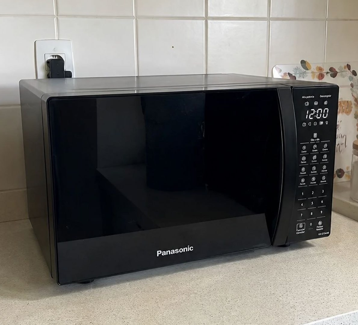 ♨️ Micro-ondas Panasonic Black Glass 34L Dupla Refeição