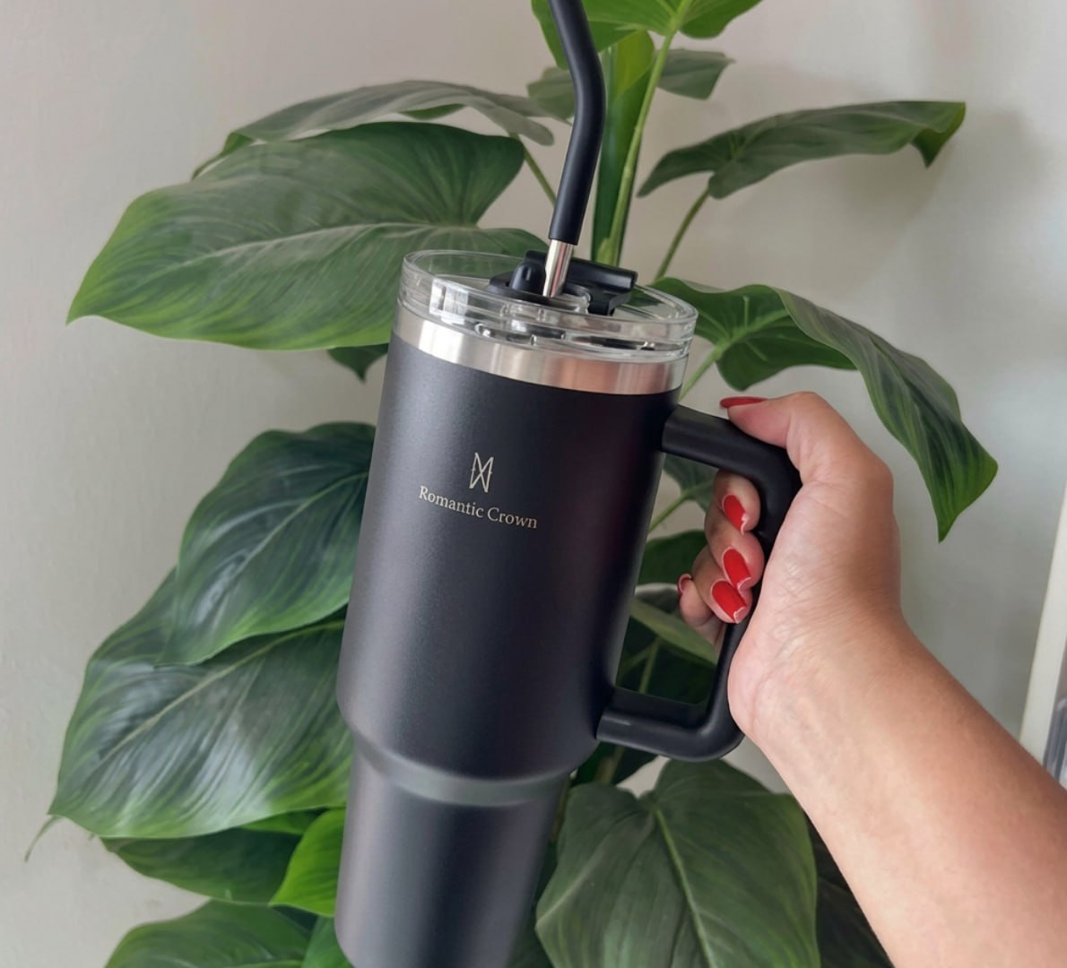 ✅ Copo Térmico Gigante 1,2L Inox com Canudo (2 cores)