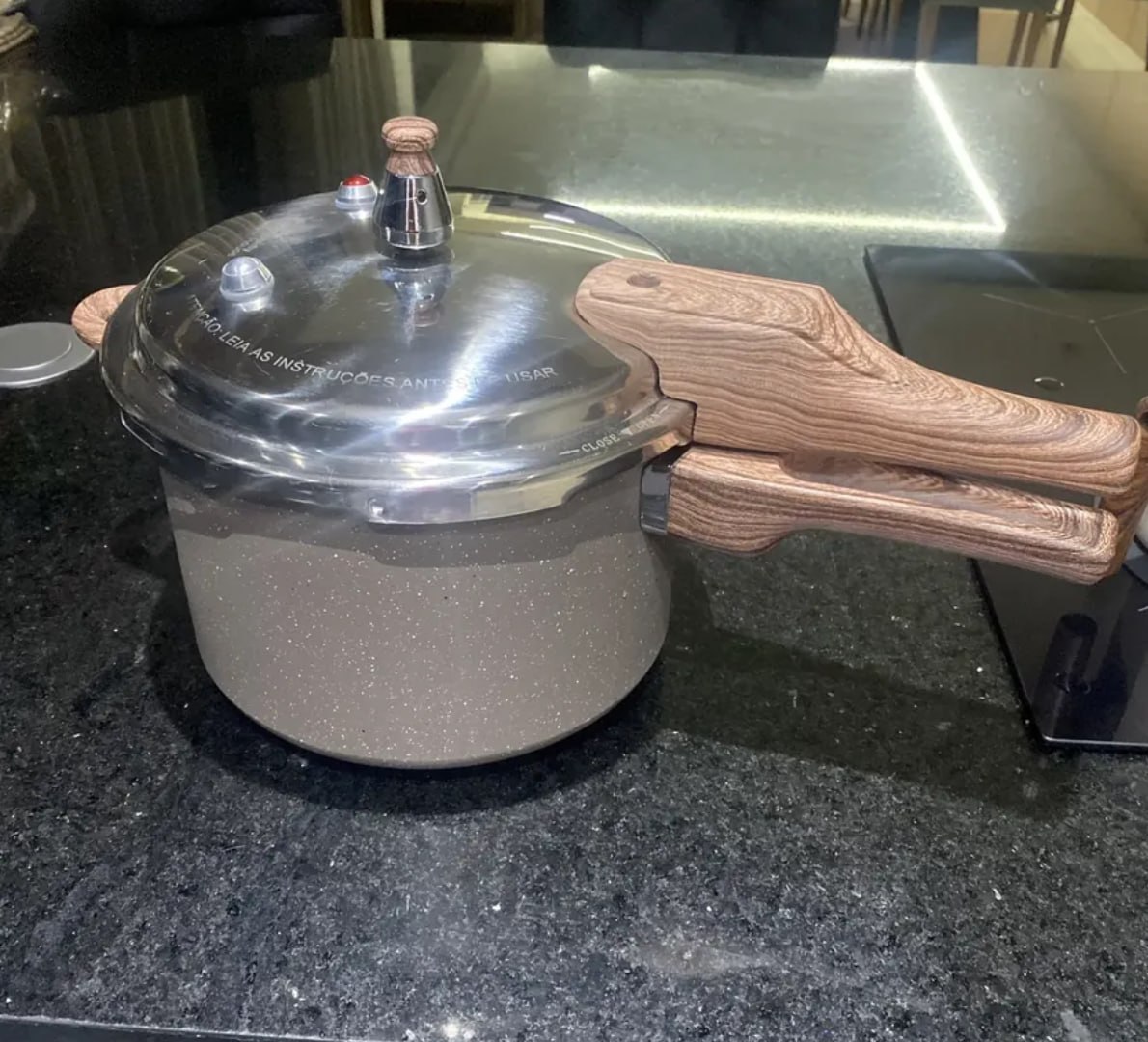 🥘 Panela de Pressão Vitrex Ceramic 4,2L Cinza