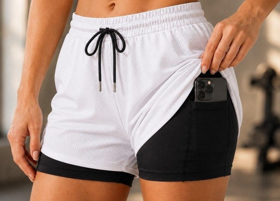 🩳 Short Fitness 2 em 1 (4 cores)