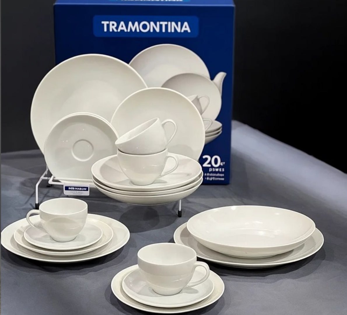 🍽 Aparelho De Jantar Tramontina Flávia Em Porcelana 20pçs