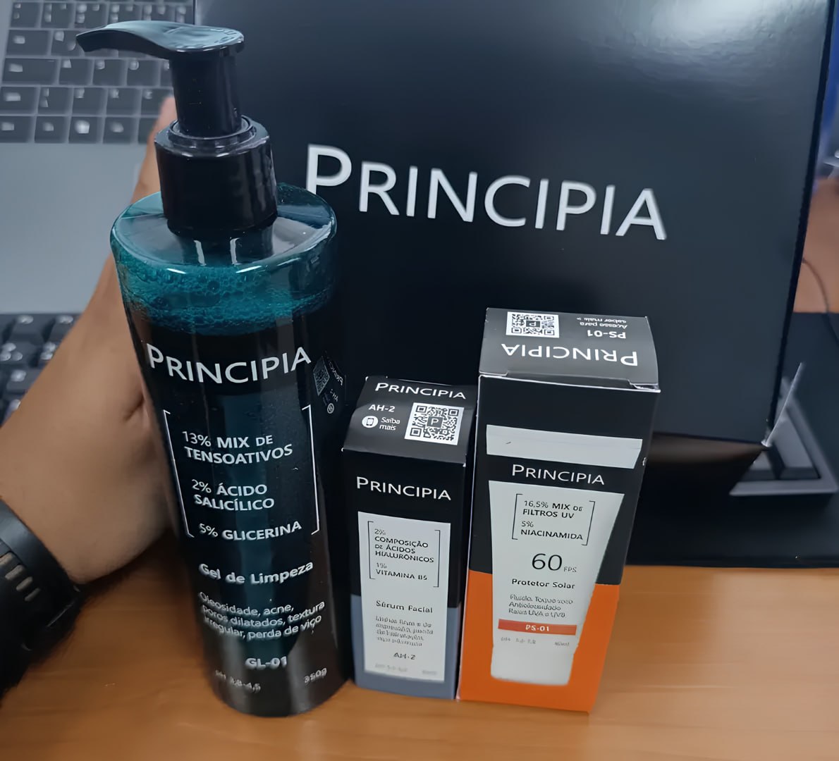 ✅ Kit Trio Limpeza, Hidratação e Proteção Solar Gl + Ah + Ps