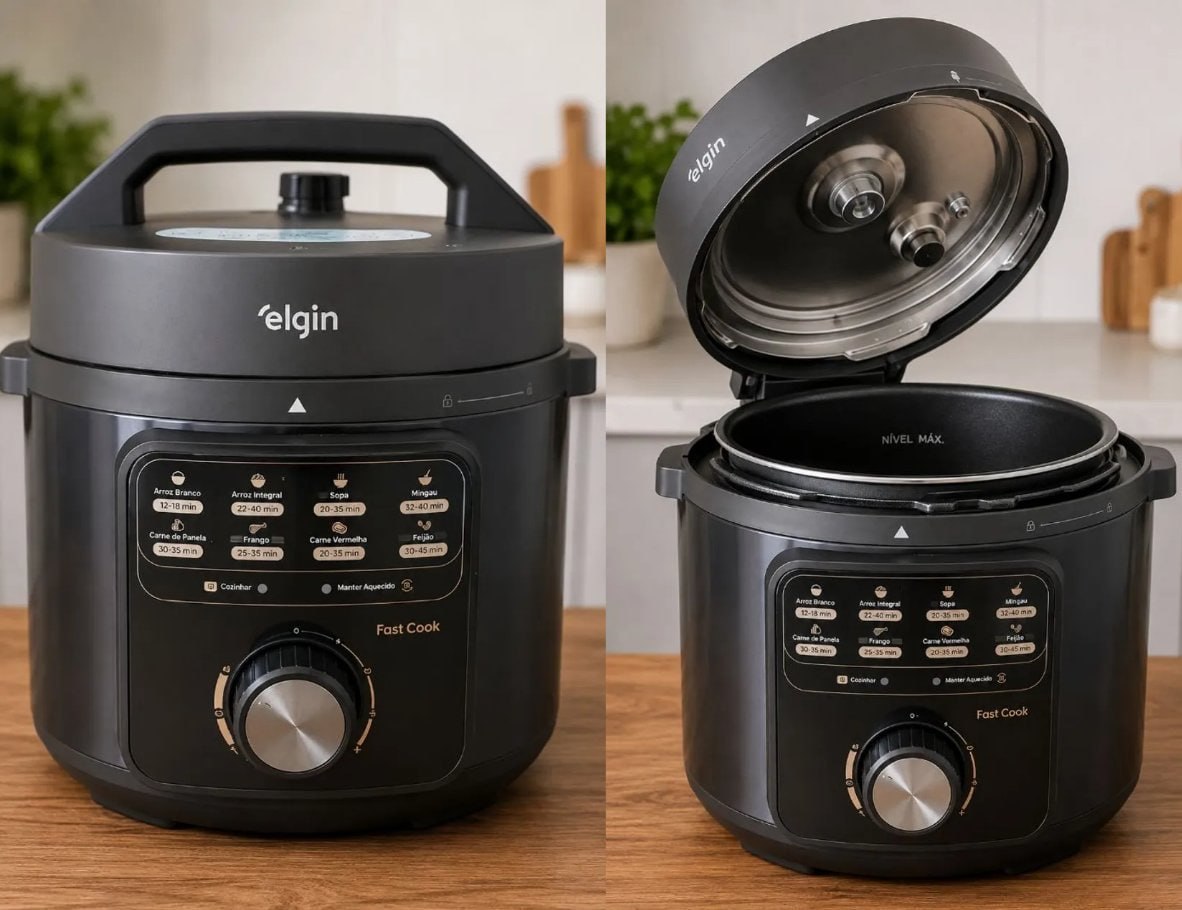 🥘 Panela de Pressão Elétrica 4L 900w Fast Cook Elgin